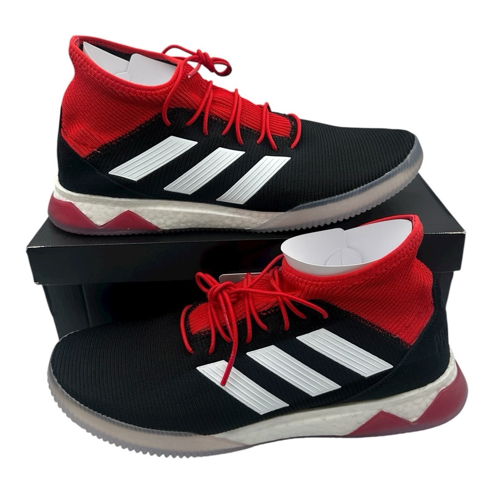 Adidas Predator Tango 18.1 TR Soccer Shoes Mens Sz‎ 13 Black White Red Sneakers